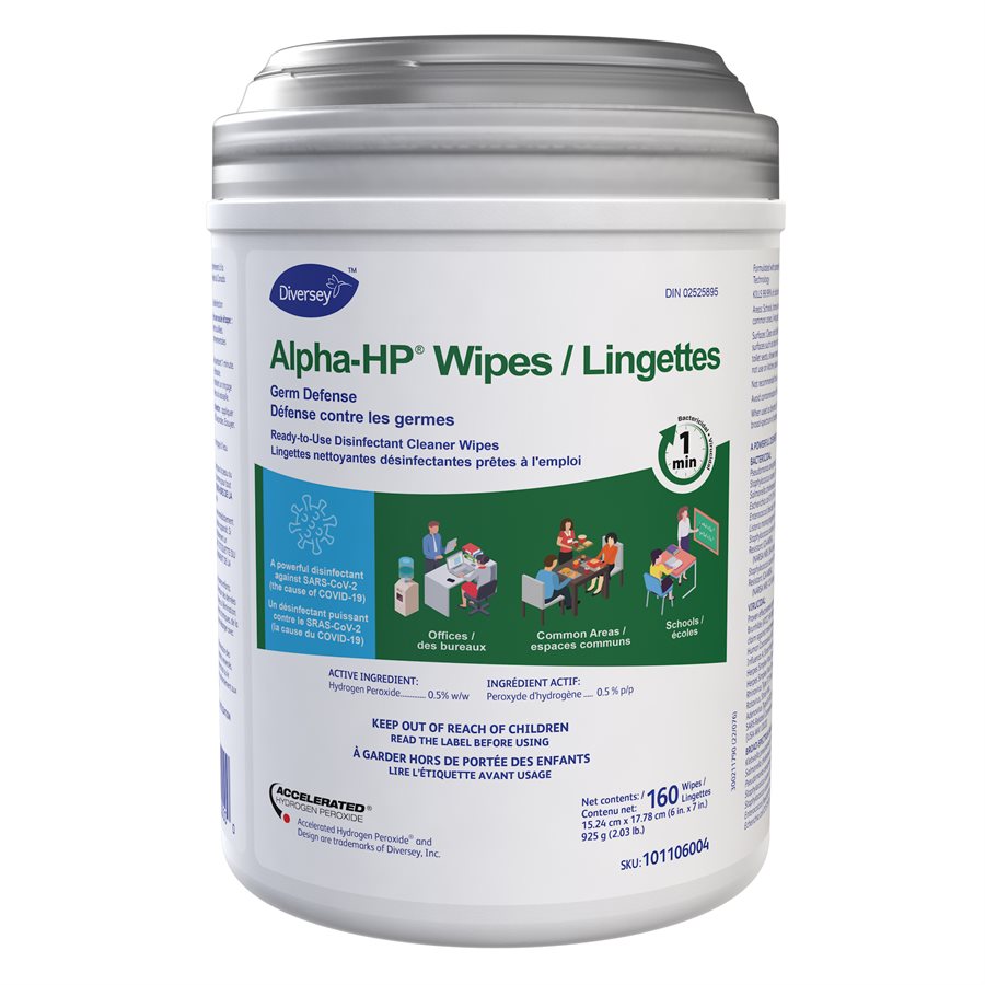 Diversey Alpha-HP Wipes (x160 sheets)